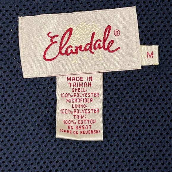 ELANDALE VEST MENS M BLACK GOLFING WINDBREAKER FULL-ZIP KIAWAH COURSE CLUB - Picture 7 of 10